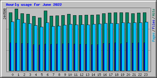 Hourly usage for June 2022